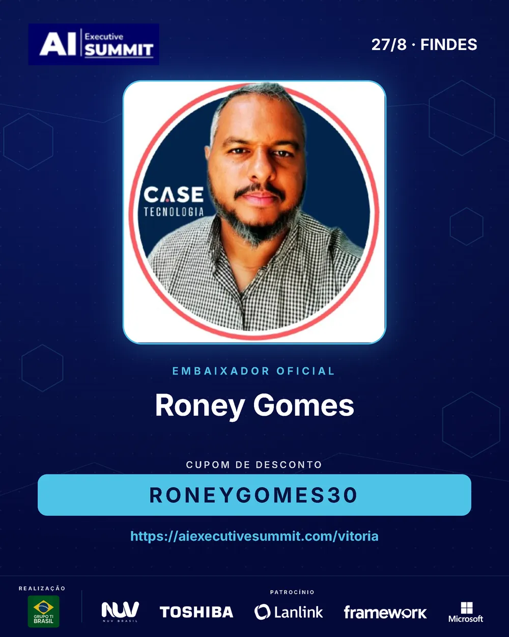 Embaixador Roney Gomes — AI Executive Summit Vitória 2026
