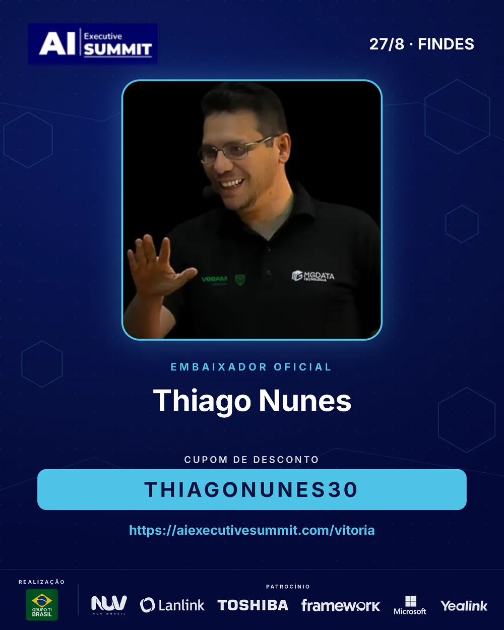 Embaixador Thiago Nunes — AI Executive Summit Vitória 2026