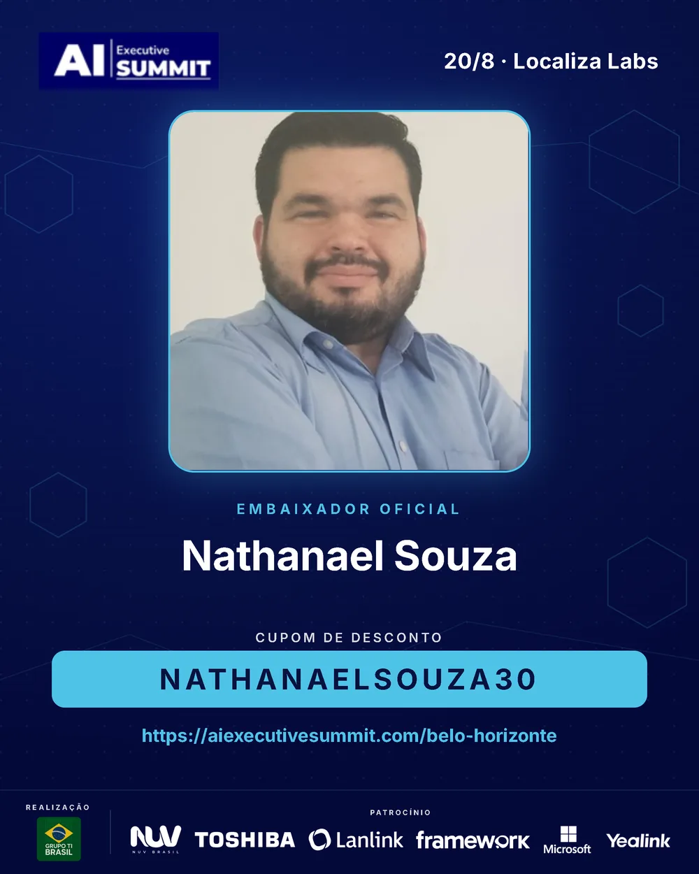 Embaixador Nathanael Souza — AI Executive Summit Belo Horizonte 2026