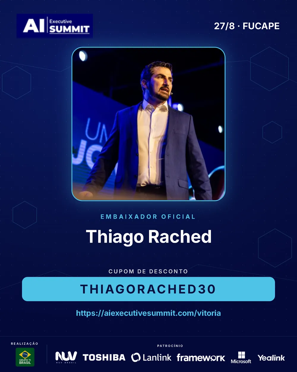 Embaixador Thiago Rached — AI Executive Summit Vitória 2026