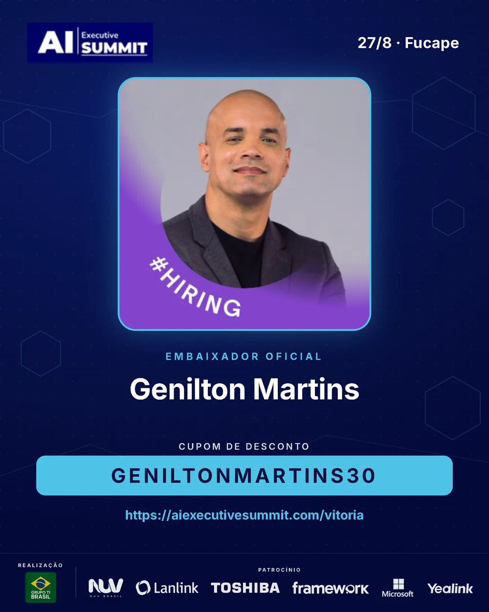 Embaixador Genilton Martins — AI Executive Summit Vitória 2026
